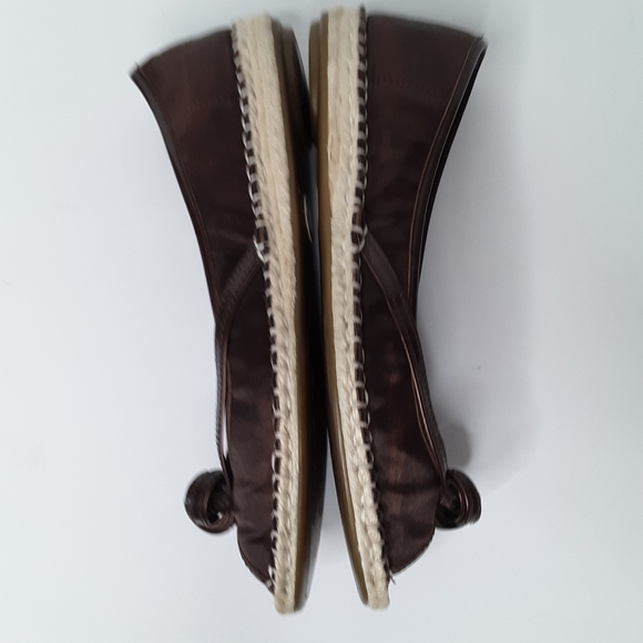Cole Haan G Series brown peeptoe espadrille - Picture 5 of 8